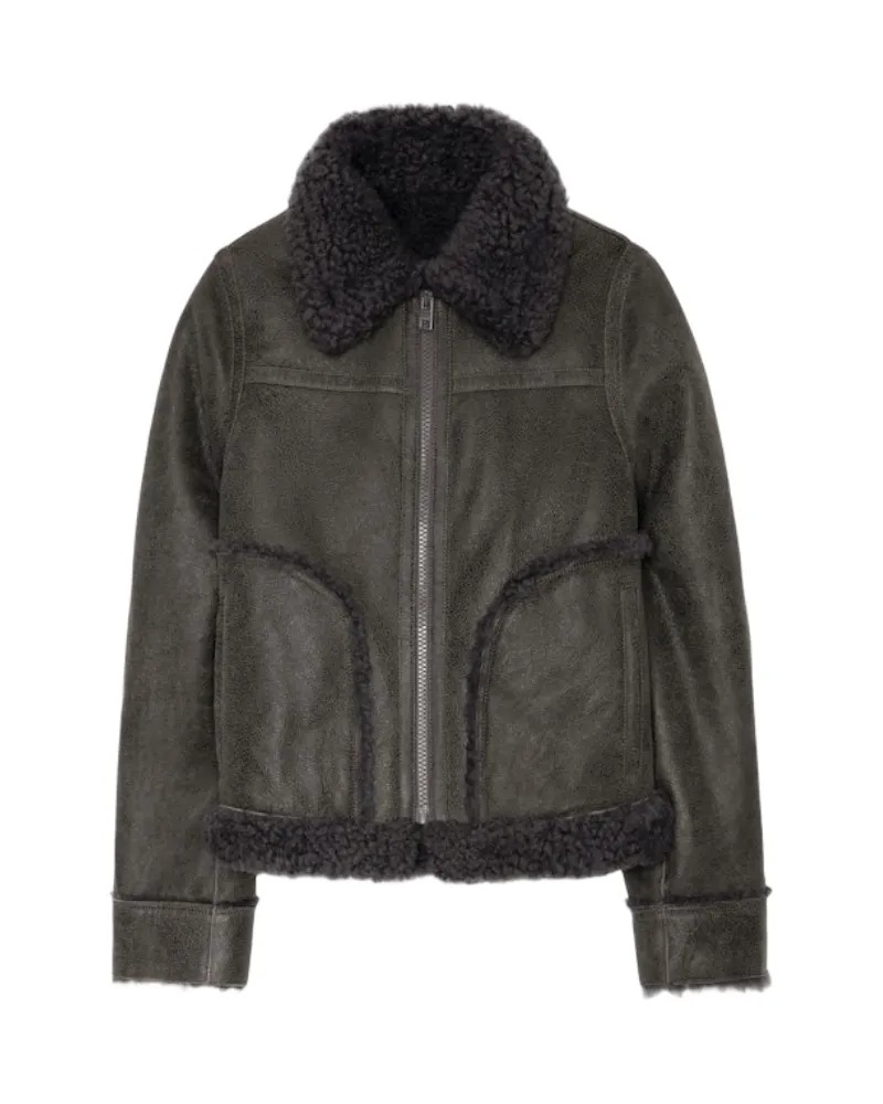 Zadig & Voltaire Kady Shearling Jacke Grau