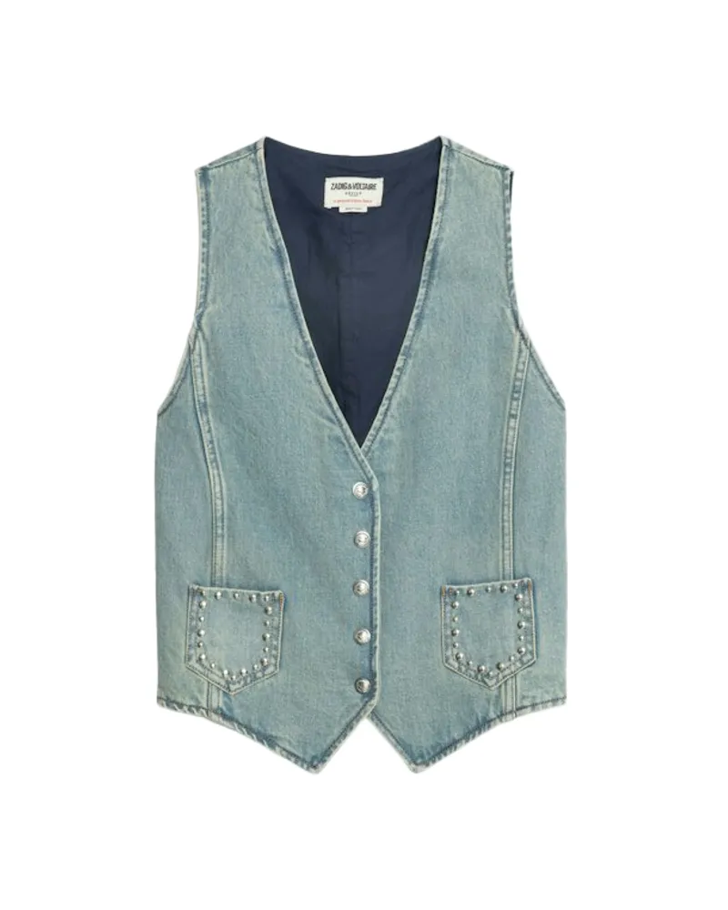Zadig & Voltaire Weste Gillier Denim Blau
