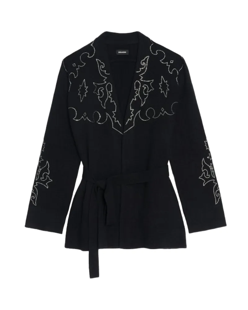 Zadig & Voltaire Cardigan Salomy 100% Kaschmir Schwarz