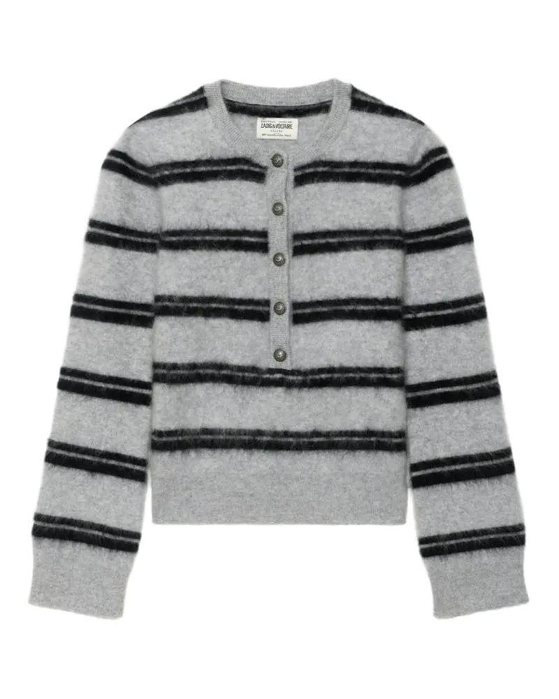 Zadig & Voltaire Mandala Pullover 100% Kaschmir Grau