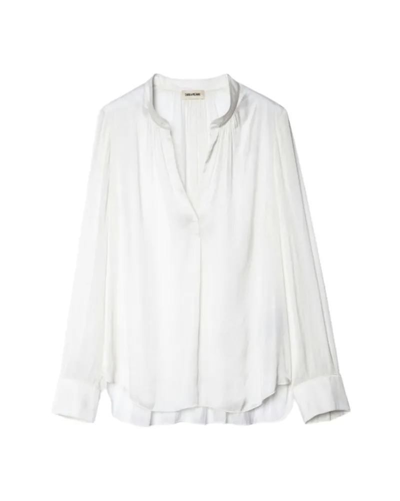 Zadig & Voltaire Bluse Tink Satin Weiß