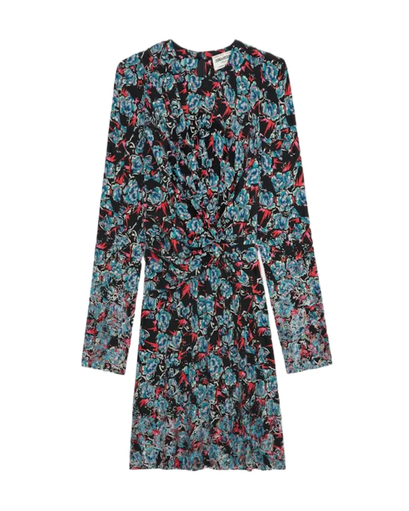 Zadig & Voltaire Kleid Radar 100% Seide Schwarz
