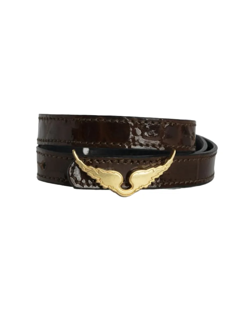 Zadig & Voltaire Armband Rock Croco Braun