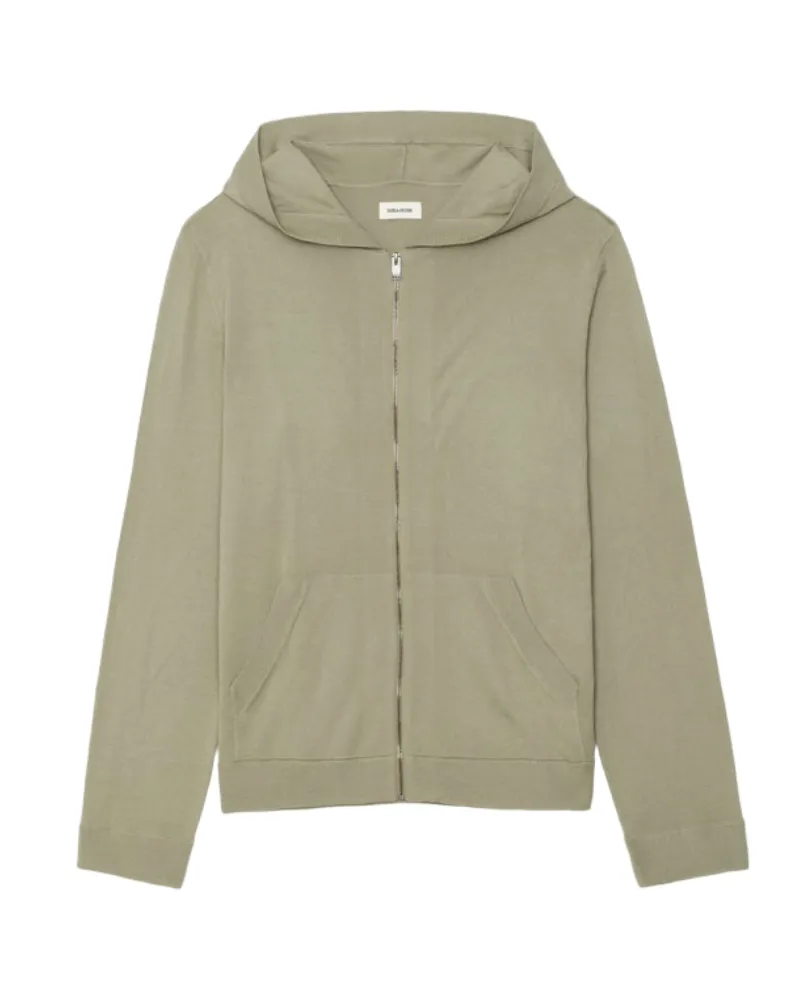 Zadig & Voltaire Cardigan Clash 100% Merinowolle Grün