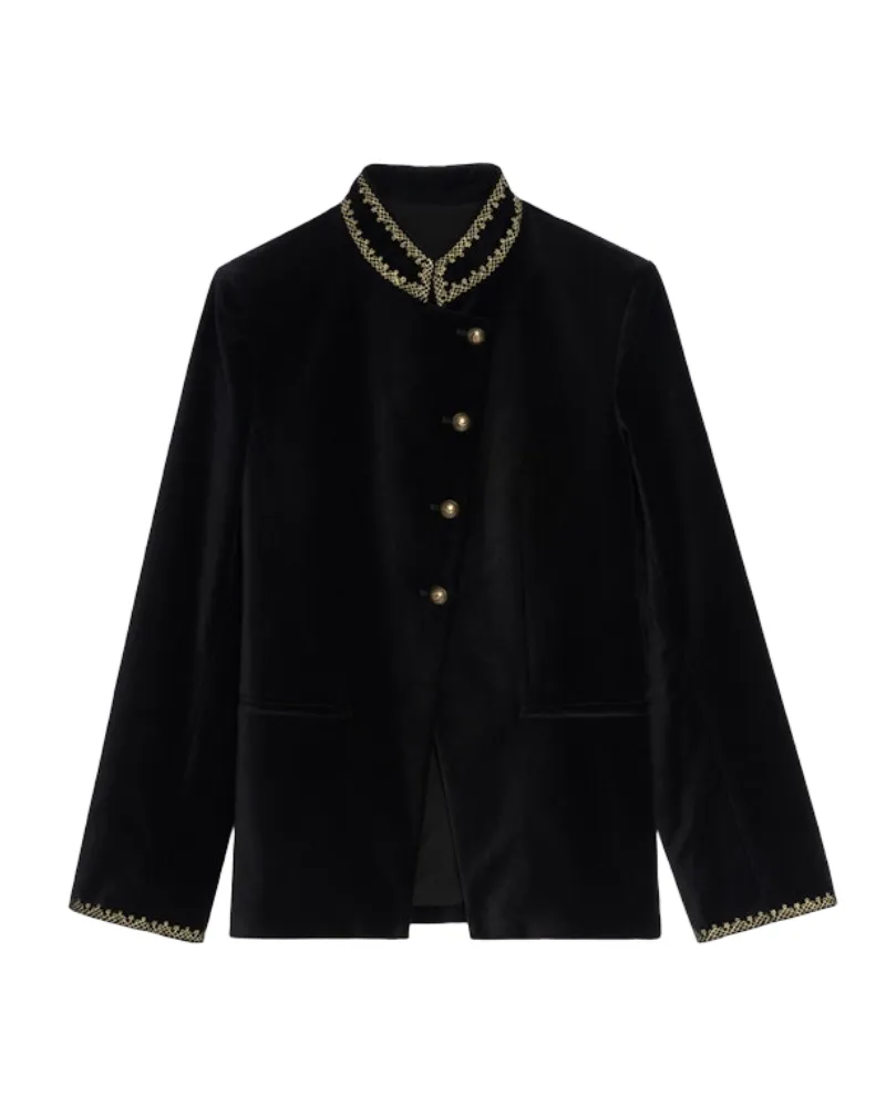 Zadig & Voltaire Blazer Verysa Samt Schwarz