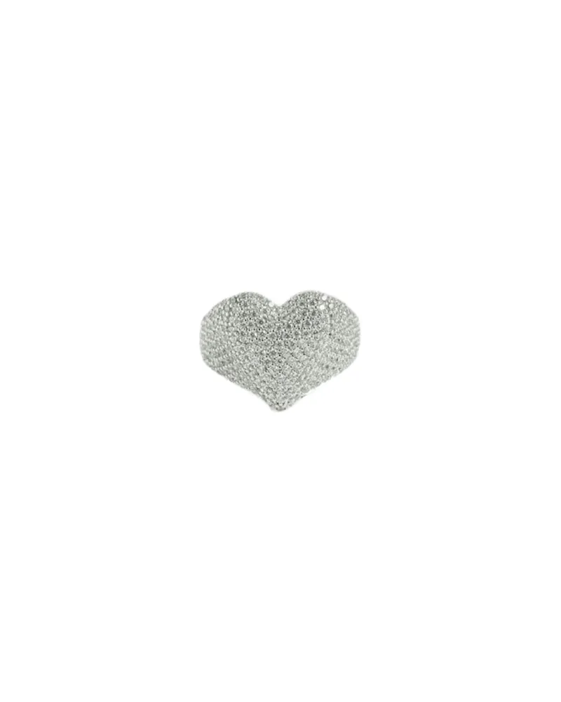 Zadig & Voltaire Ring Heartbreaker Full Strass Grau