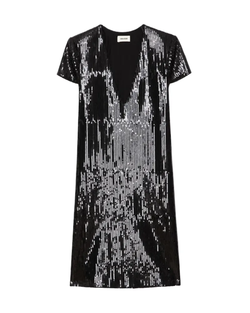 Zadig & Voltaire Kleid Rashu Pailletten Schwarz