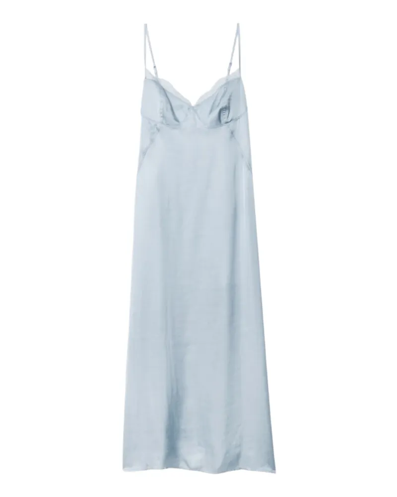 Zadig & Voltaire Rialta Satin Kleid Blau