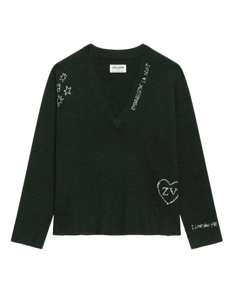 Zadig & Voltaire Mikyz Pullover 100% Kaschmir Grün