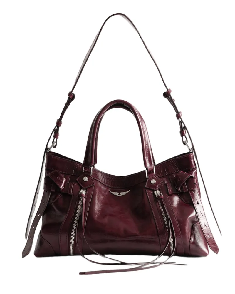 Zadig & Voltaire Madison Small Vintage Patent Tasche Lila