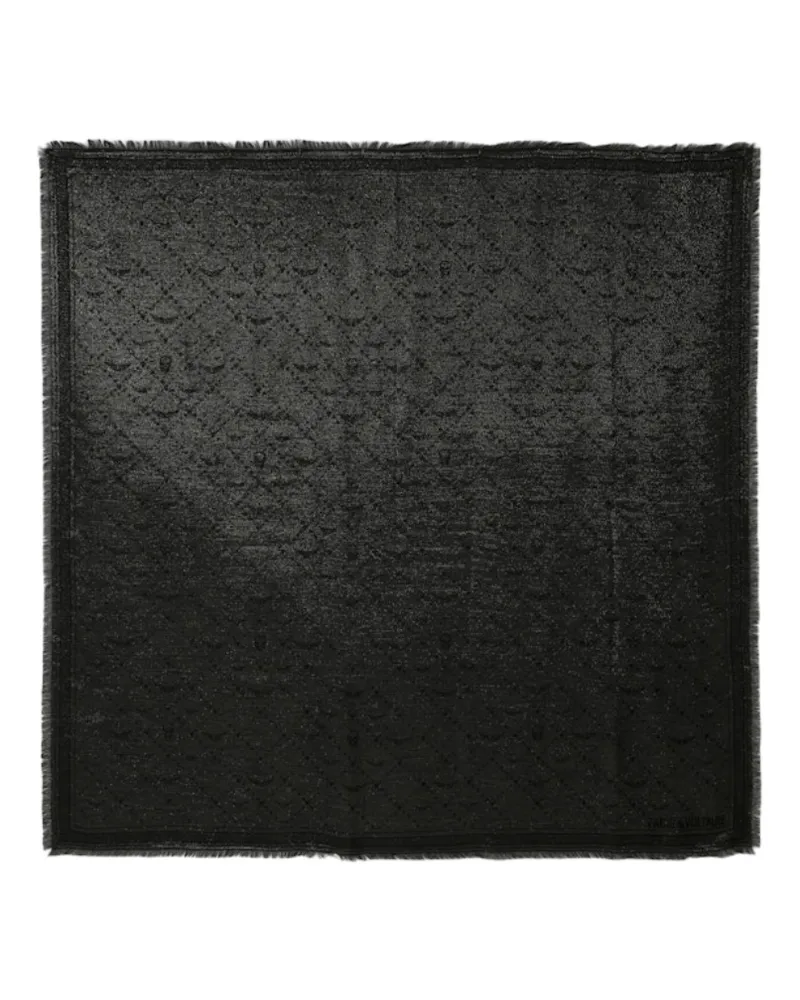 Zadig & Voltaire Schal Glenn Metallisiertes Monogramm 135 Grau