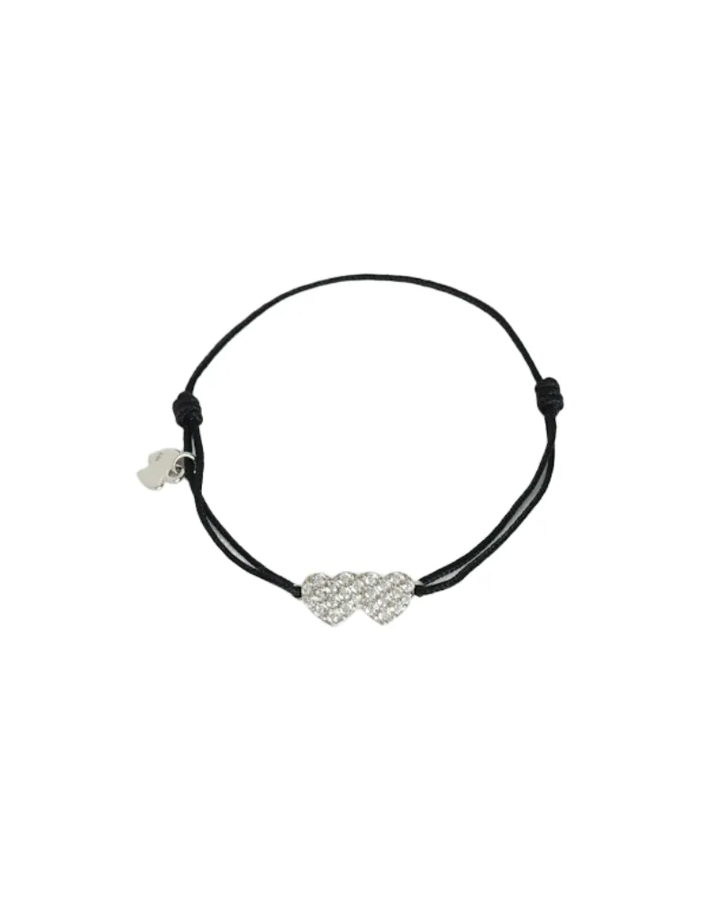 Zadig & Voltaire Armband Zadig Link Heart Strass Schwarz