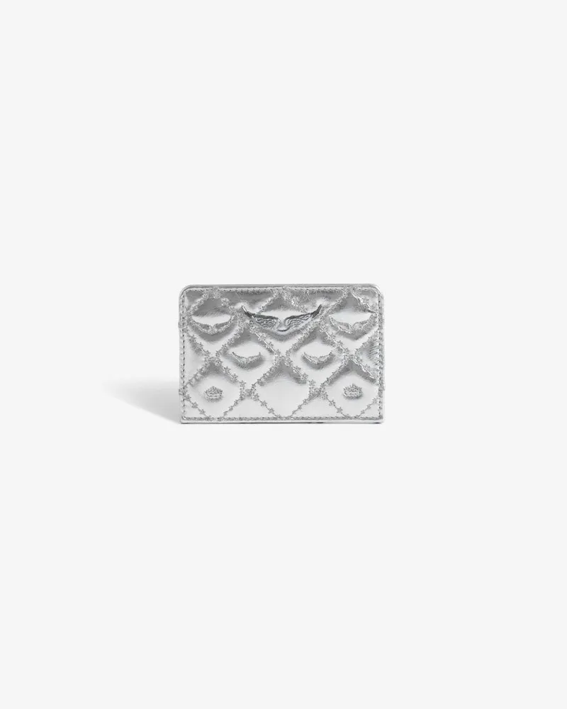 Zadig & Voltaire Kartenhalter Zv Pass Monogram Metal Silver