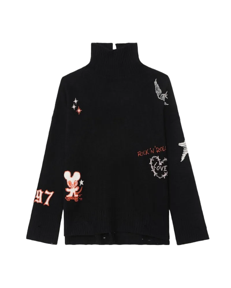 Zadig & Voltaire Pullover Bleeza 100% Kaschmir Schwarz