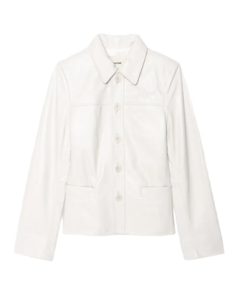Zadig & Voltaire Liamys Lederjacke Weiß