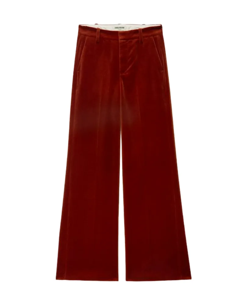 Zadig & Voltaire Hose Panol Velours Rot