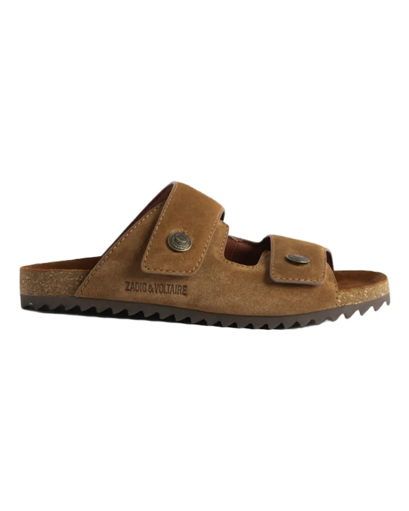 Zadig & Voltaire Santa Fe Suede Sandalen Braun