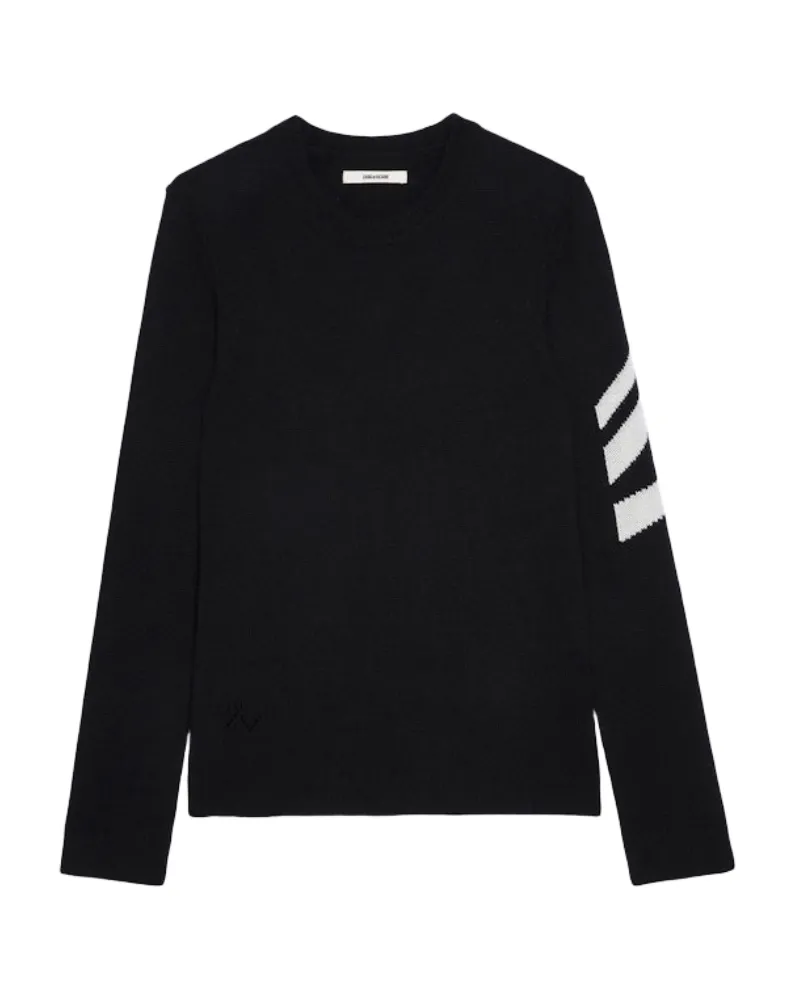 Zadig & Voltaire Kennedy Pullover 100% Kaschmir Schwarz
