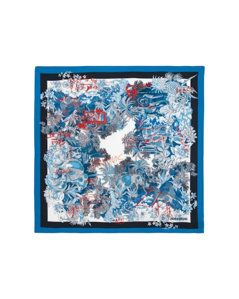 Zadig & Voltaire Schale Blondie Jungle 85 Blau