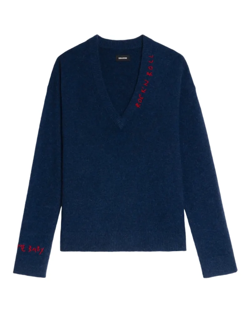 Zadig & Voltaire Pullover Mikyz 100% Kaschmir Blau
