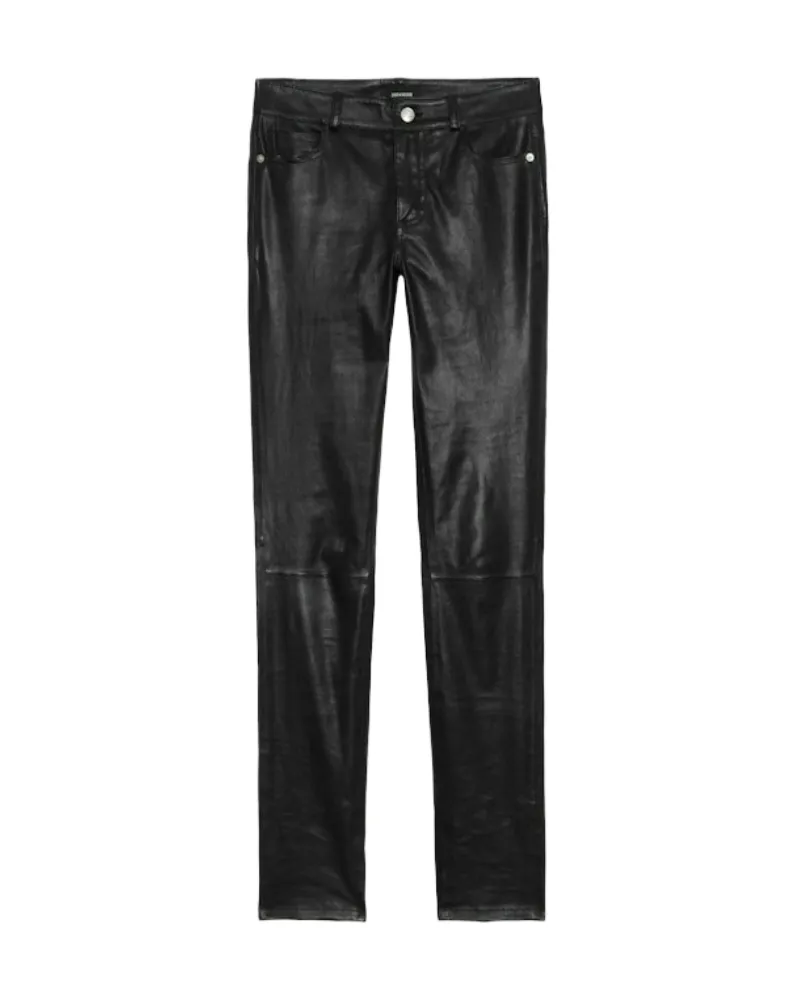 Zadig & Voltaire Hose Phlame 100% Leder Schwarz