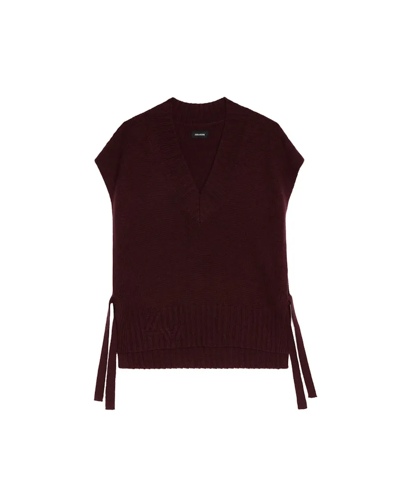 Zadig & Voltaire Pullover Maddy 100% Kaschmir Burgundy