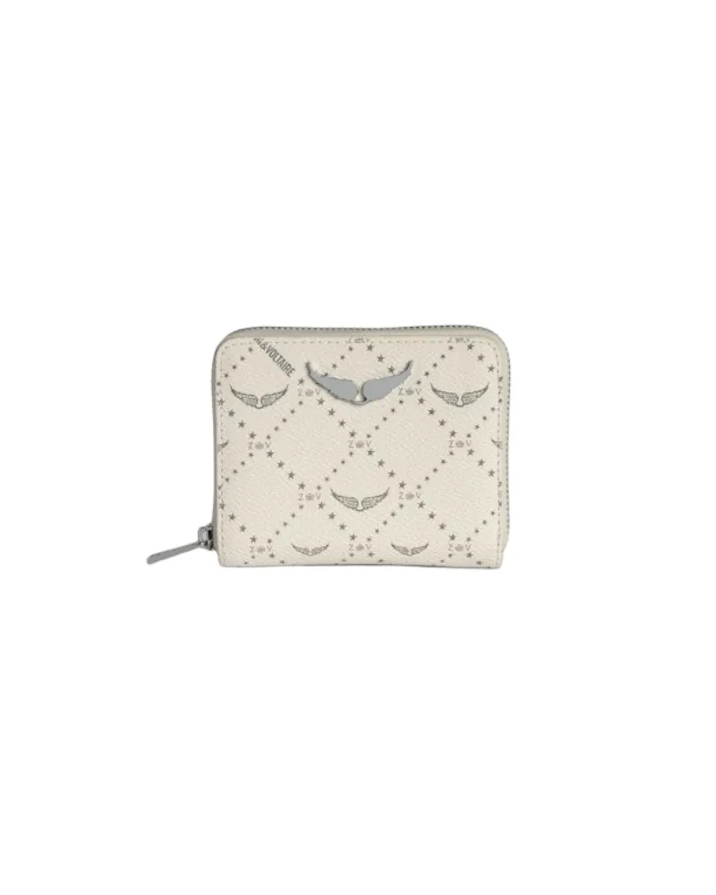 Zadig & Voltaire Mini ZV Monogram Geldbörse Weiß