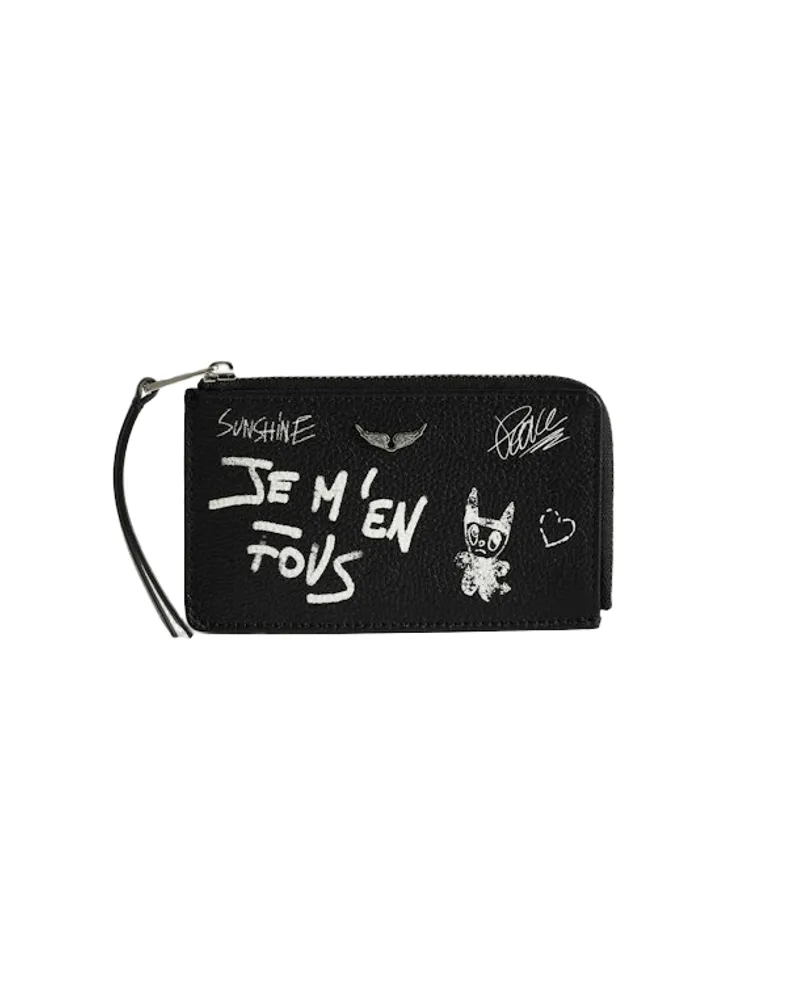 Zadig & Voltaire ZV Card Arty Tag Kartenetui Schwarz