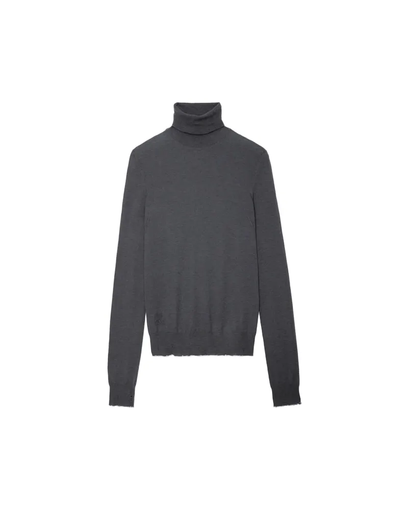 Zadig & Voltaire Pullover Bobby 100% Kaschmir Ardoise