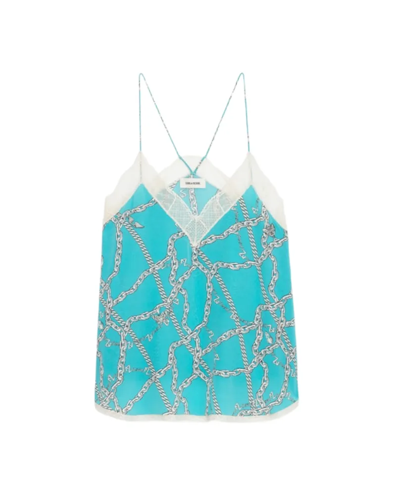 Zadig & Voltaire Trägertop Christy 100% Seide Blau