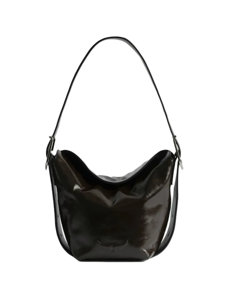 Zadig & Voltaire Baby Jane Vintage Patent Tasche Braun