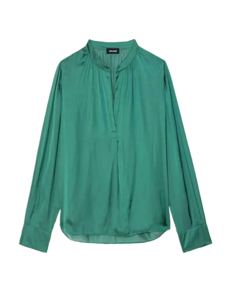 Zadig & Voltaire Bluse Tink Satin Grün