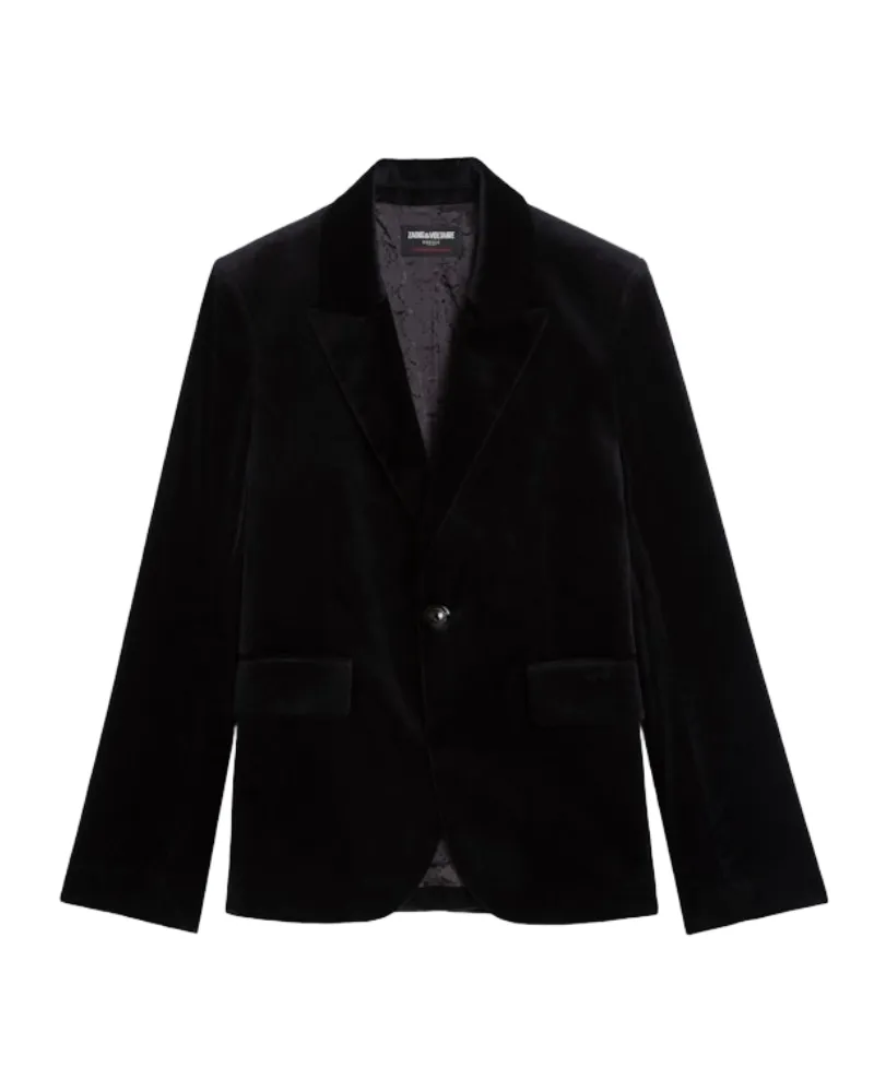 Zadig & Voltaire Blazer Vavy Samt Schwarz
