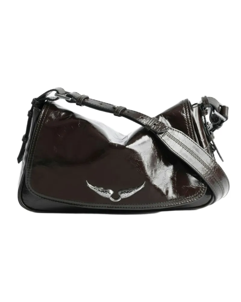 Zadig & Voltaire Tasche Le Zouzou Vintage Patent Braun