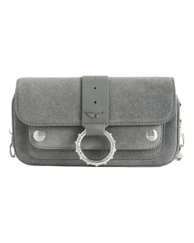 Zadig & Voltaire Kate Wallet Suede Tasche Grau