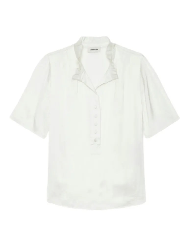 Zadig & Voltaire Top Topher Satin Weiß