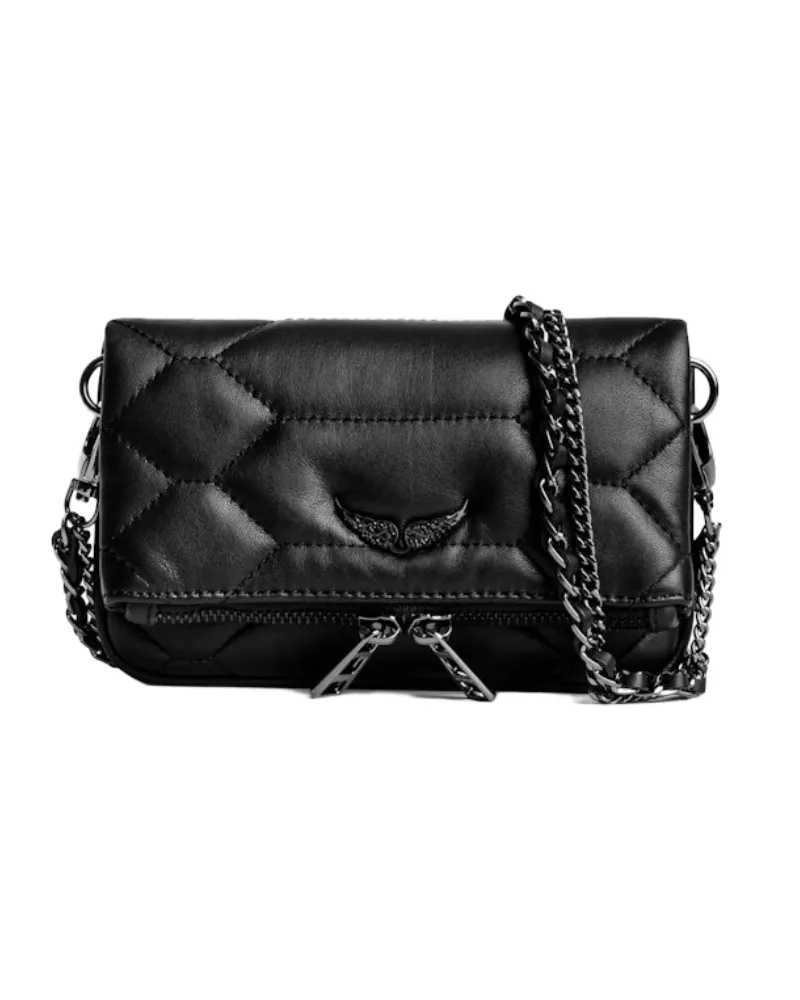Zadig & Voltaire Rock Nano Gesteppte Clutch Schwarz