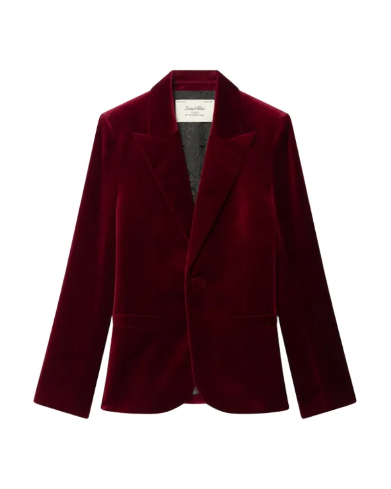 Zadig & Voltaire Vavy Velvet Blazer Rot