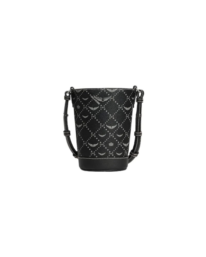Zadig & Voltaire Z Bucket Nano Monogram Tasche Schwarz