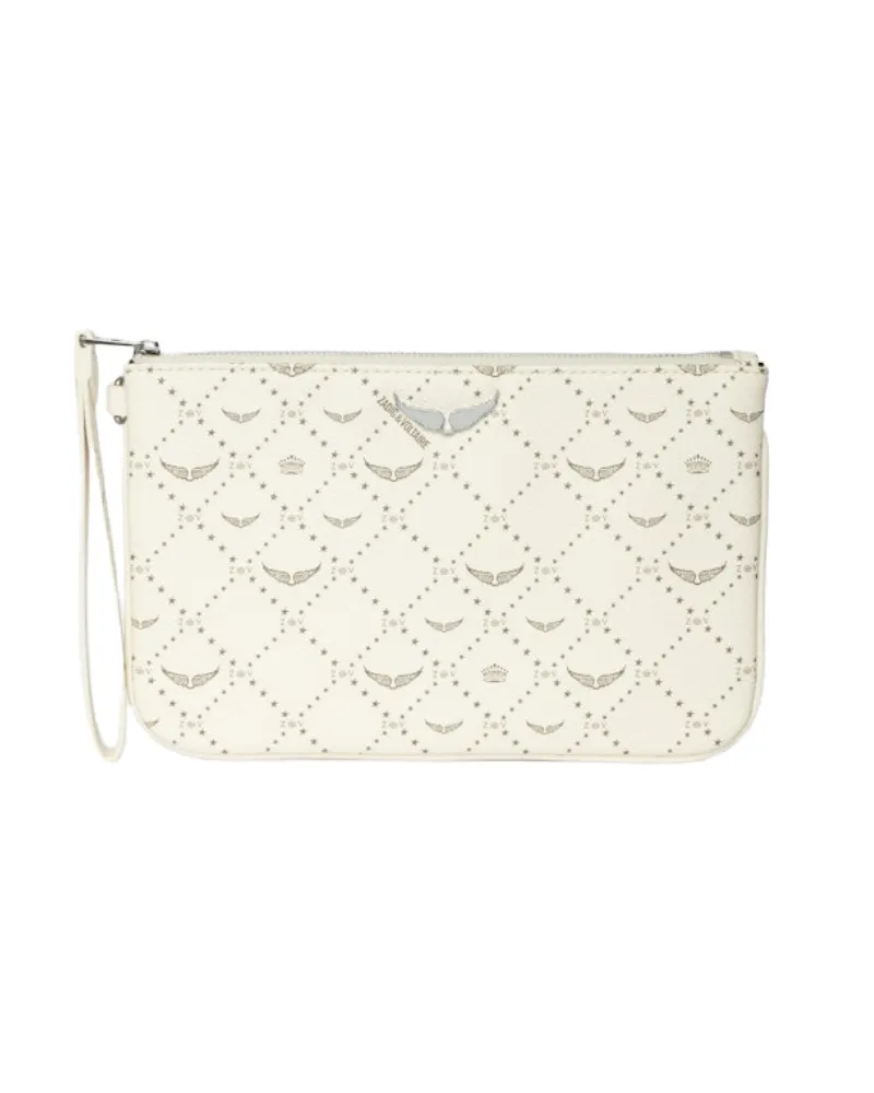 Zadig & Voltaire Pochette Z Pouch Monogram Weiß