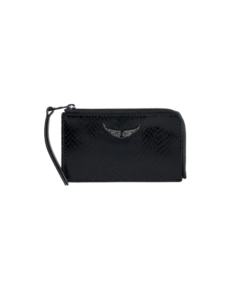 Zadig & Voltaire ZV Card Glossy Wild Geprägtes Kartenhalter Schwarz