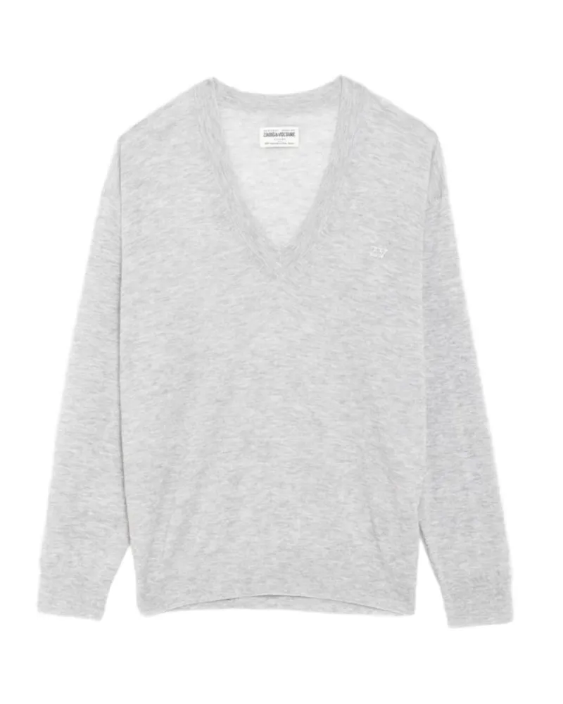 Zadig & Voltaire Pullover Swyny 100% Kaschmir Grau