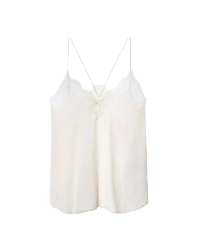 Zadig & Voltaire Christy Caraco 100% Seide Beige