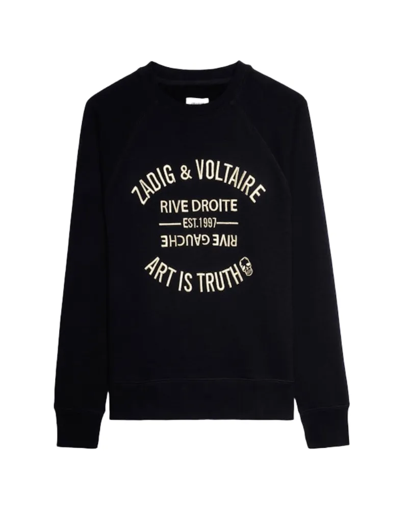 Zadig & Voltaire Sweatshirt Upper Blason Schwarz