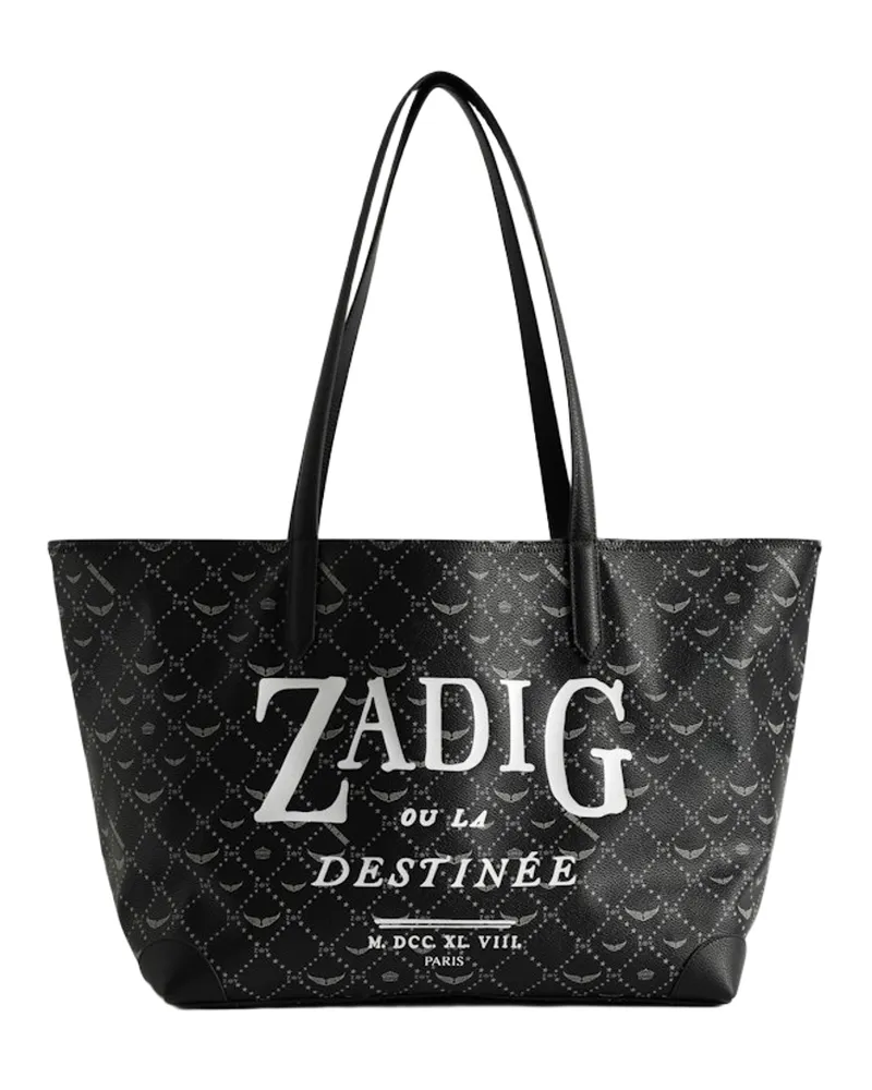 Zadig & Voltaire Z Shopper XL Monogram Book Tag Tasche Schwarz