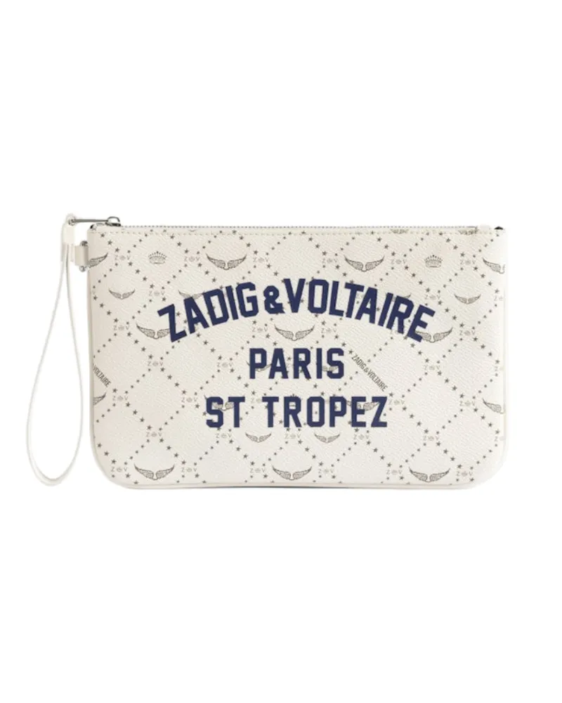 Zadig & Voltaire Z Pouch Resort St Tropez Clutch Weiß