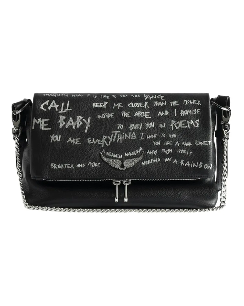 Zadig & Voltaire Tasche Rocky II Graffiti Schwarz