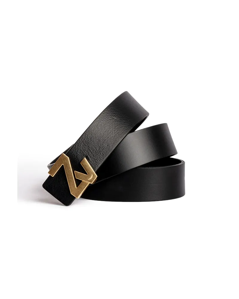 Zadig & Voltaire Zv Initiale La Belt Gürtel Schwarz