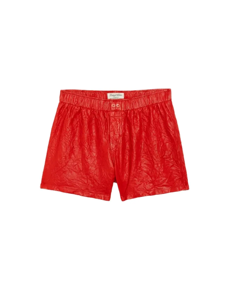 Zadig & Voltaire Shorts Pax Aus Knitterleder Rot