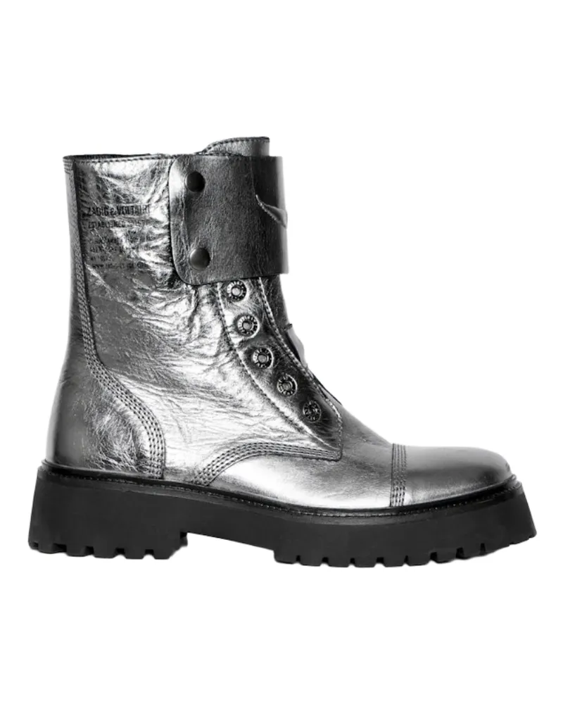 Zadig & Voltaire Stiefeletten Joe Fast Vintage Metal Grau